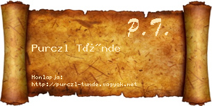 Purczl Tünde névjegykártya